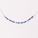 Andromede - Collier court femme pierres lapis lazuli amethyste perle de culture or argent