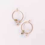 Argana - Boucles d'oreilles creoles personnalisables pierres precieuses de naissance or ou argent