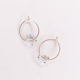 Argana - Boucles d'oreilles creoles personnalisables pierres precieuses de naissance or ou argent