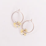 Argana - Boucles d'oreilles creoles personnalisables pierres precieuses de naissance or ou argent