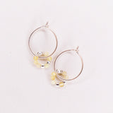 Argana - Boucles d'oreilles creoles personnalisables pierres precieuses de naissance or ou argent