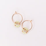 Argana - Boucles d'oreilles creoles personnalisables pierres precieuses de naissance or ou argent