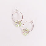 Argana - Boucles d'oreilles creoles personnalisables pierres precieuses de naissance or ou argent