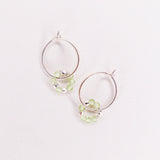 Argana - Boucles d'oreilles creoles personnalisables pierres precieuses de naissance or ou argent