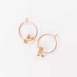 Argana - Boucles d'oreilles creoles personnalisables pierres precieuses de naissance or ou argent