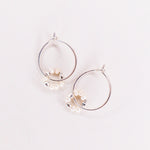 Argana - Boucles d'oreilles creoles personnalisables pierres precieuses de naissance or ou argent