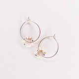 Argana - Boucles d'oreilles creoles personnalisables pierres precieuses de naissance or ou argent