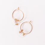 Argana - Boucles d'oreilles creoles personnalisables pierres precieuses de naissance or ou argent