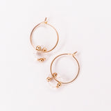 Argana - Boucles d'oreilles creoles personnalisables pierres precieuses de naissance or ou argent