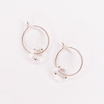 Argana - Boucles d'oreilles creoles personnalisables pierres precieuses de naissance or ou argent