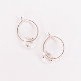 Argana - Boucles d'oreilles creoles personnalisables pierres precieuses de naissance or ou argent