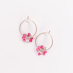 Argana - Boucles d'oreilles creoles personnalisables pierres precieuses de naissance or ou argent