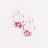 Argana - Boucles d'oreilles creoles personnalisables pierres precieuses de naissance or ou argent
