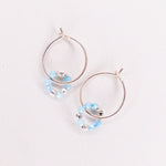 Argana - Boucles d'oreilles creoles personnalisables pierres precieuses de naissance or ou argent