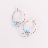 Argana - Boucles d'oreilles creoles personnalisables pierres precieuses de naissance or ou argent