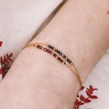 Awo - Bracelet femme personnalisable pierres precieuses de naissance or ou argent