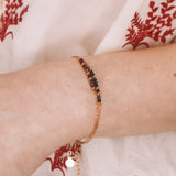 Awo - Bracelet femme personnalisable pierres precieuses de naissance or ou argent