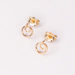 Dryade - Boucles d'oreilles puces rondes or ou argent