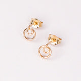 Dryade - Boucles d'oreilles puces rondes or ou argent