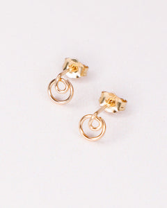 Dryade - Boucles d'oreilles puces rondes or ou argent