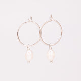 Gallinava - Boucles d'oreilles creoles pampilles perles de culture or ou argent