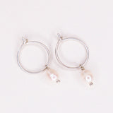 Gallinava - Boucles d'oreilles creoles pampilles perles de culture or ou argent