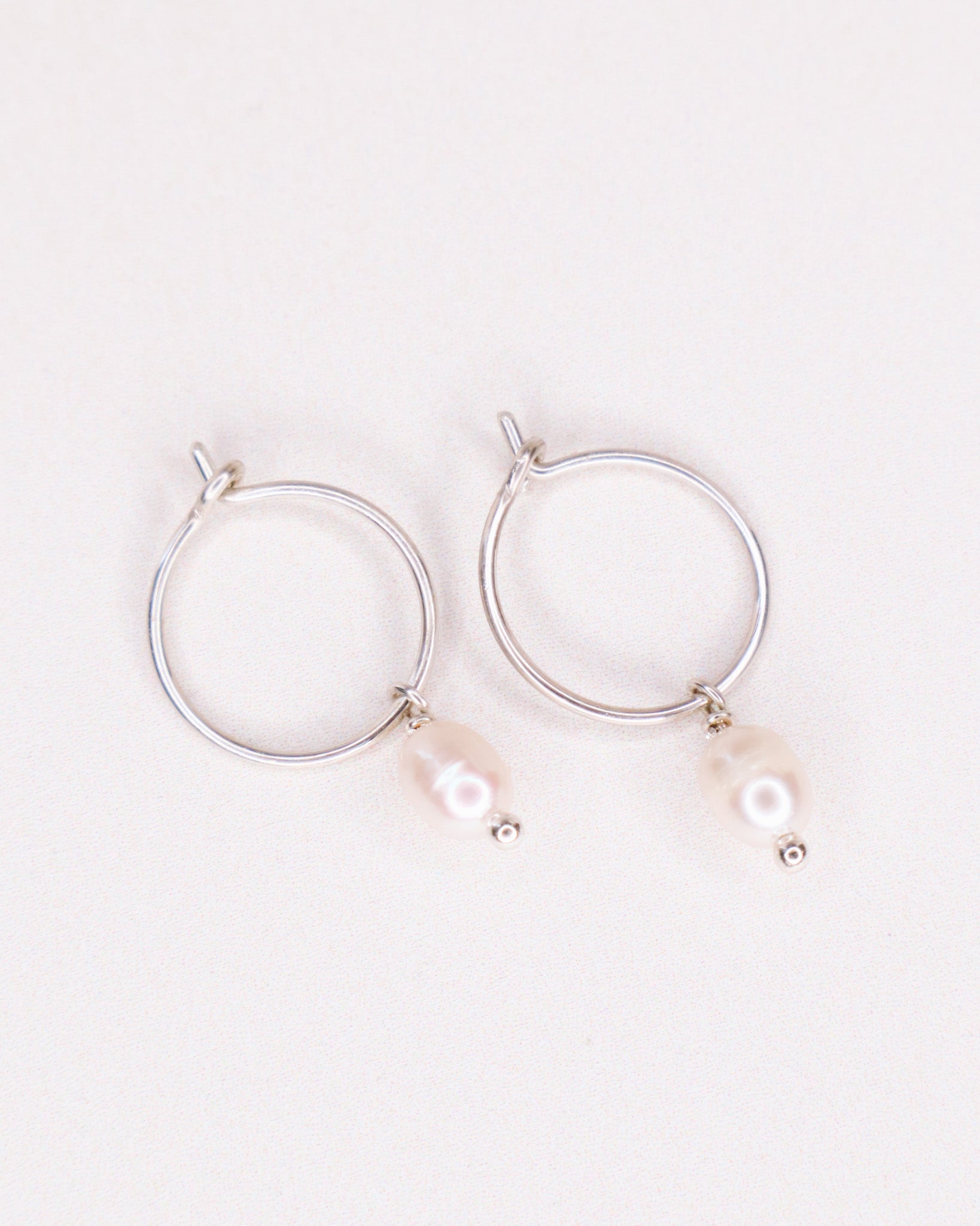Gallinava - Boucles d'oreilles creoles pampilles perles de culture or ou argent