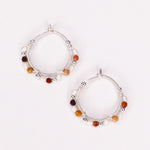 Giudecca - Boucles d'oreilles creoles femme perles de culture et jaspe or ou argent