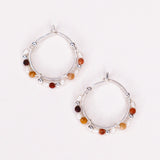 Giudecca - Boucles d'oreilles creoles femme perles de culture et jaspe or ou argent