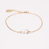 Hathor - Bracelet chaine femme howlite or ou argent