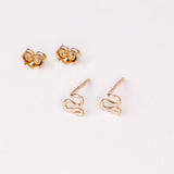 Ino - Boucles d'oreilles puces serpent or ou argent
