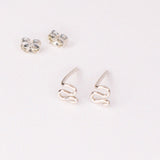 Ino - Boucles d'oreilles puces serpent or ou argent