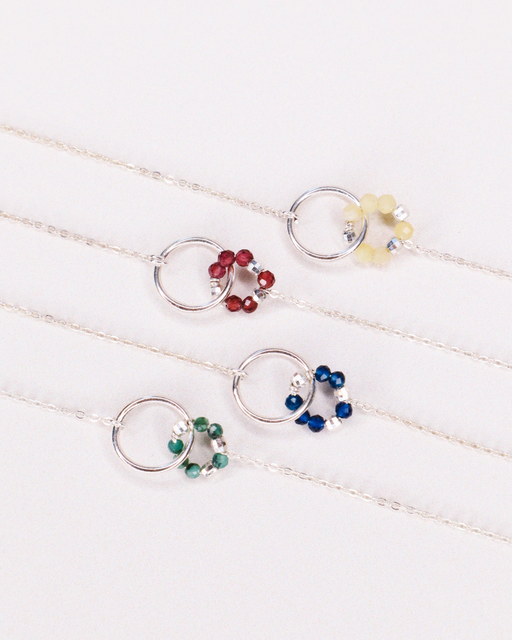 Karoo - Bracelet femme personnalisable pierres precieuses de naissance or ou argent