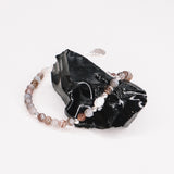 Kavachi - bracelet perles homme agate botswana marron or ou argent