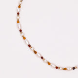 Lido - collier femme ras de cou perles de culture or argent jaspe
