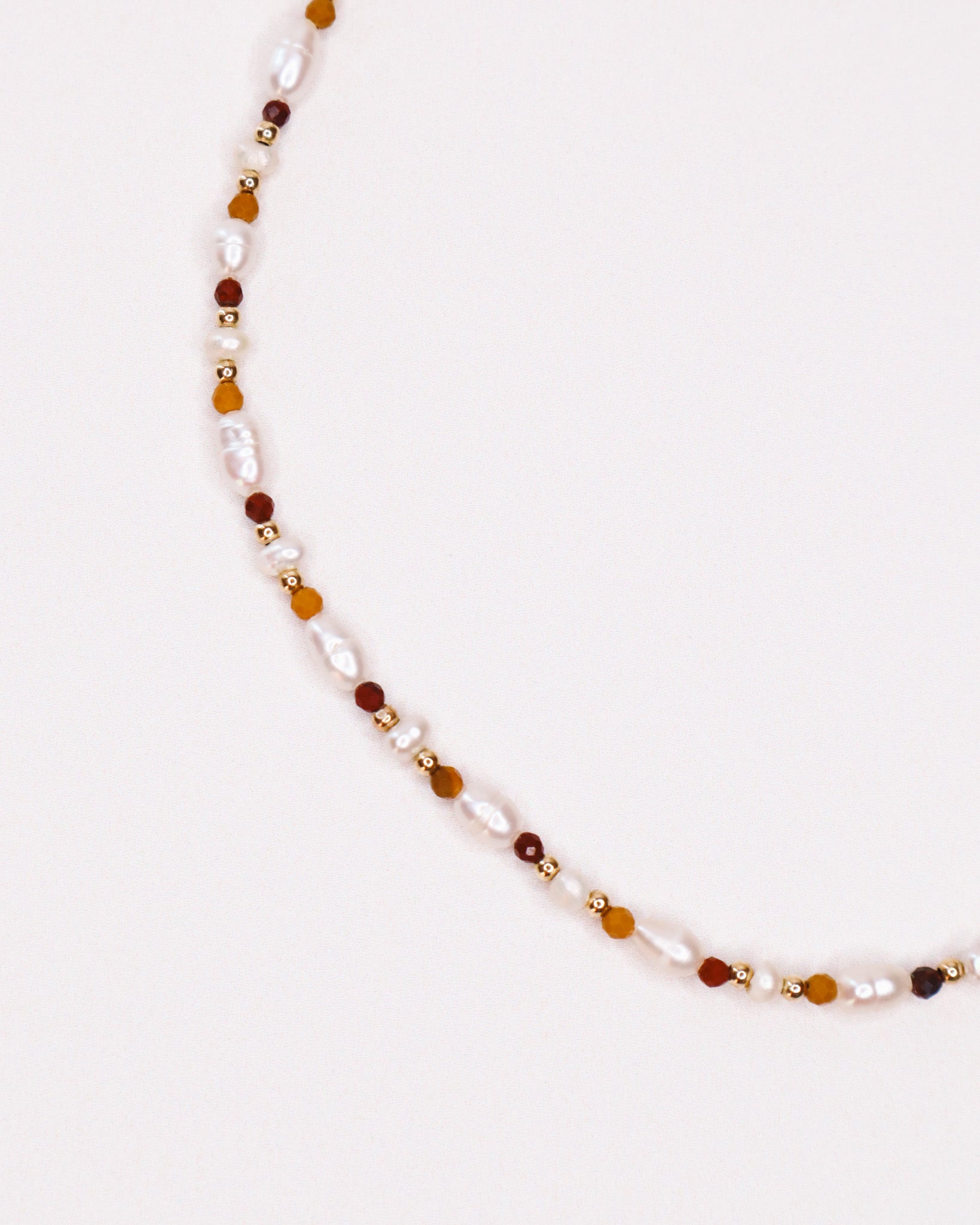 Lido - collier femme ras de cou perles de culture or argent jaspe