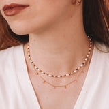 Lido - collier femme ras de cou perles de culture or argent jaspe