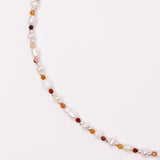 Lido - collier femme ras de cou perles de culture or argent jaspe