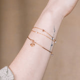 Limbe - bracelet femme double chaine perle de culture agate or ou argent
