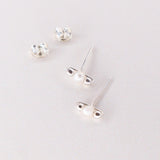 Loire blanc - Boucles d'oreilles puces perle de culture or ou argent