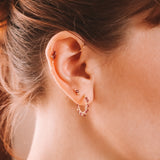 Love - Boucles d'oreilles puces grenat or ou argent