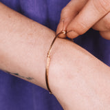 Lyre - bracelet jonc femme diamanté or ou argent