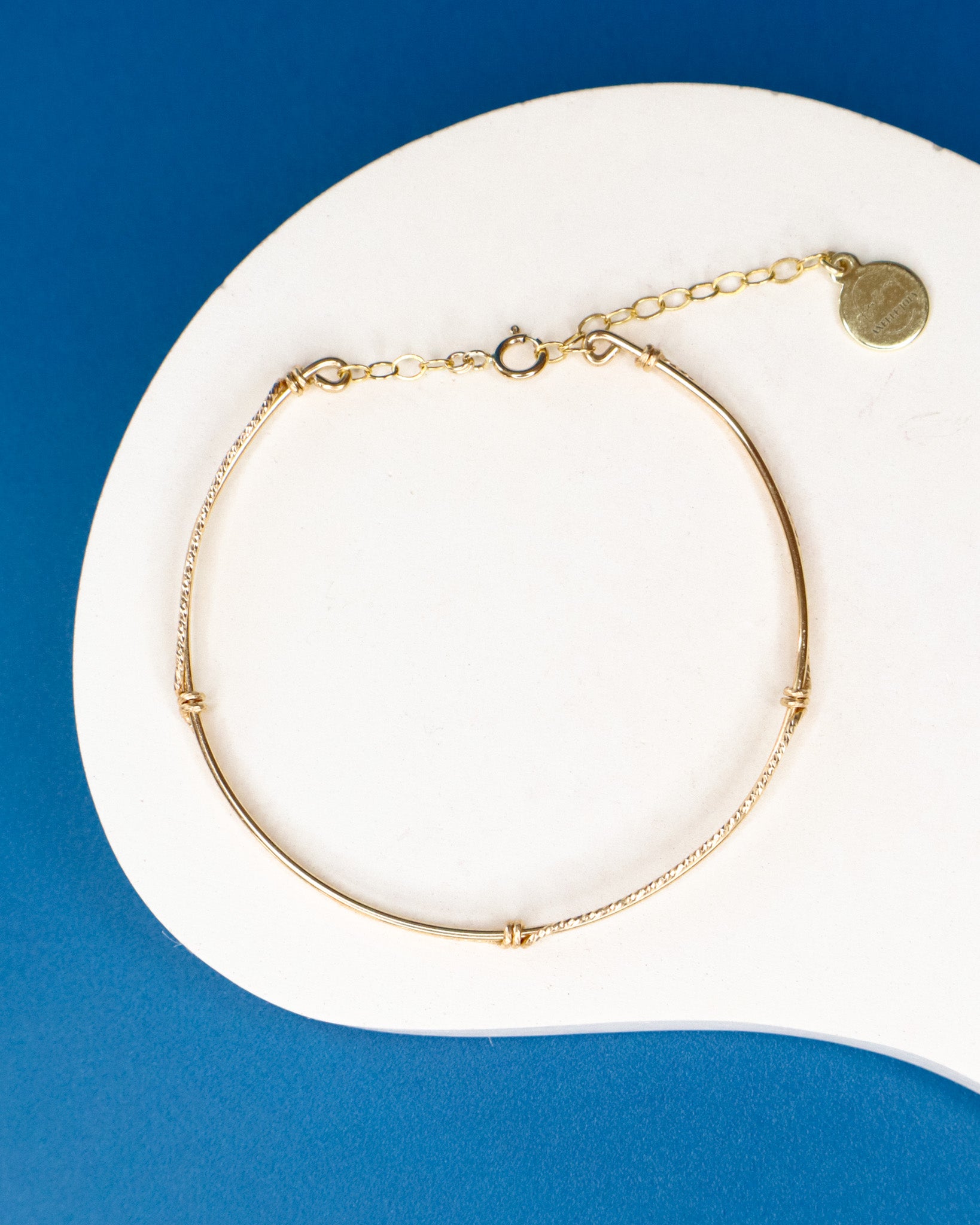 Lyre - bracelet jonc femme diamanté or ou argent