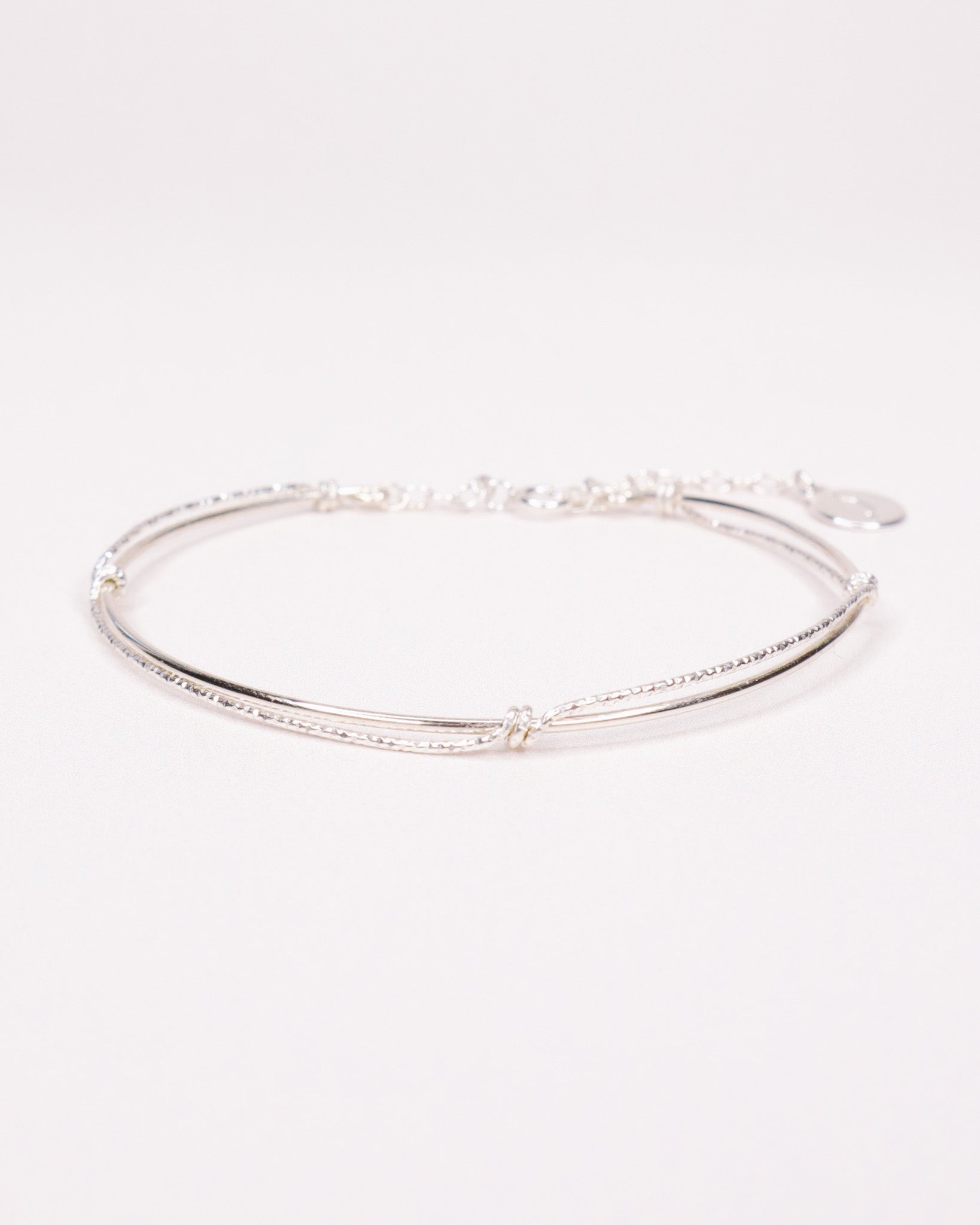 Lyre - bracelet jonc femme diamanté or ou argent