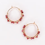 Munay - creoles femme or argent et grenat