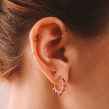Munay - creoles femme or argent et grenat