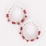Munay - creoles femme or argent et grenat
