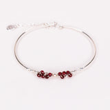 Nascita - Bracelet jonc femme personnalisable pierres precieuses de naissance or ou argent