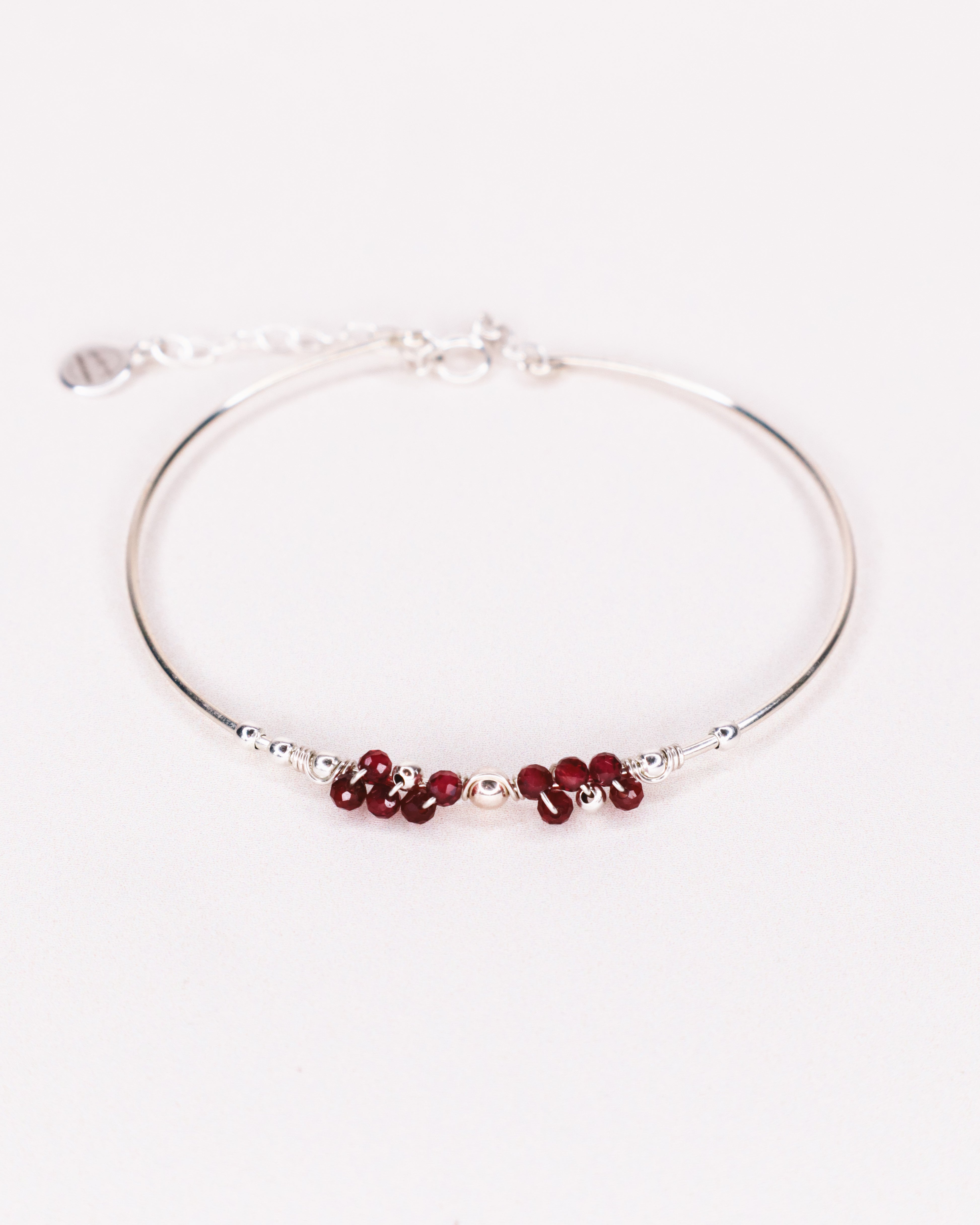 Nascita - Bracelet jonc femme personnalisable pierres precieuses de naissance or ou argent