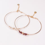 Nascita - Bracelet jonc femme personnalisable pierres precieuses de naissance or ou argent
